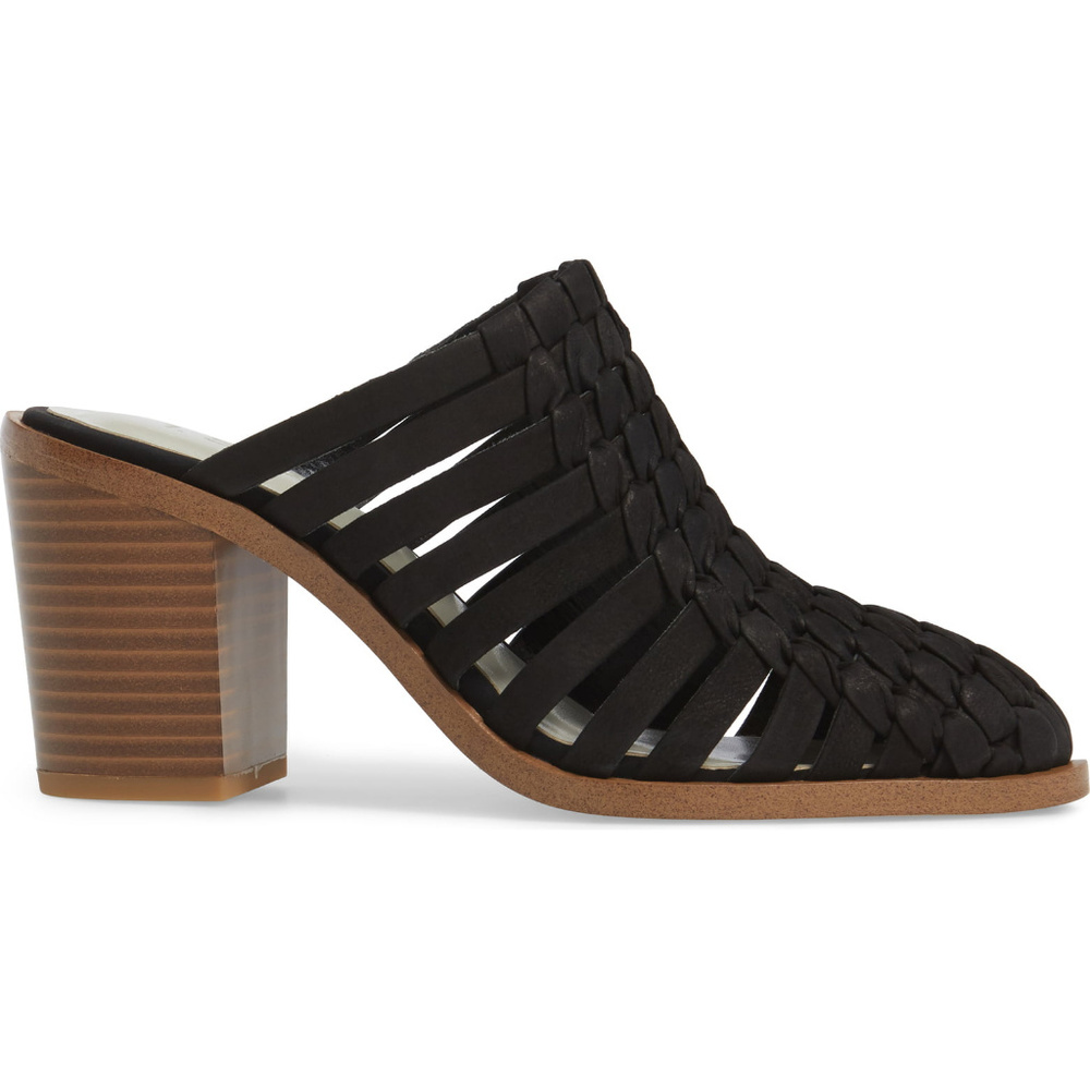 1.STATE Leather Woven Mule, Black SALE FIRM $
